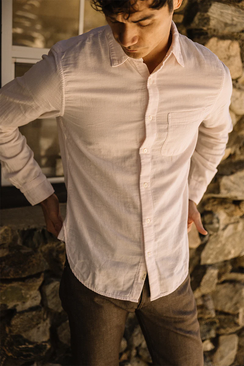 The Ripper Double Gauze Organic Cotton Shirt - Fresh Pink - Image 4