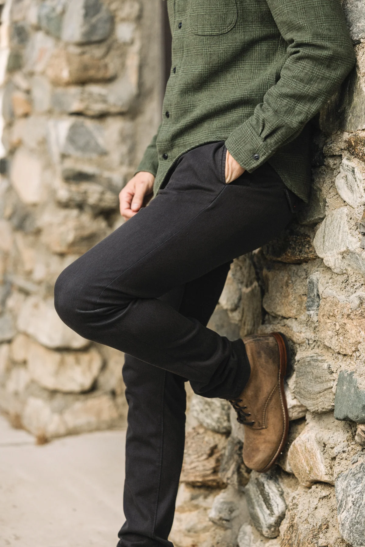 The Axe Slim Denit® Chino - Charcoal - Image 5
