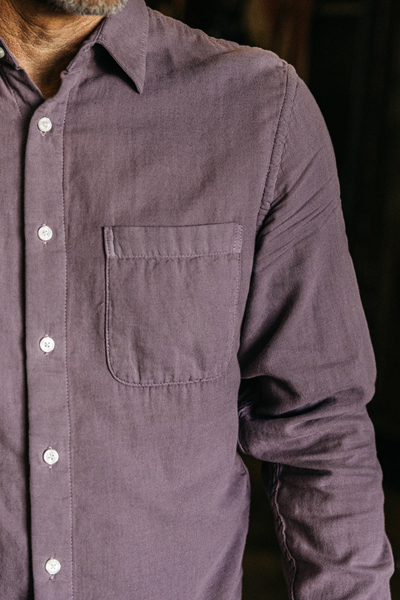 The Ripper Double Gauze Organic Cotton Shirt - Plum - Image 2