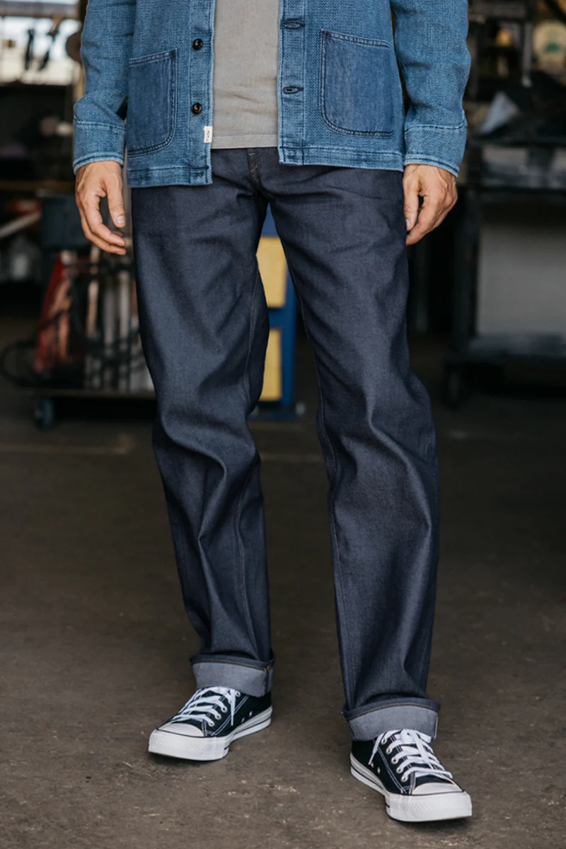The Barrel Classic Straight Natural Slub Indigo - Raw 12.5oz Selvedge - Image 4