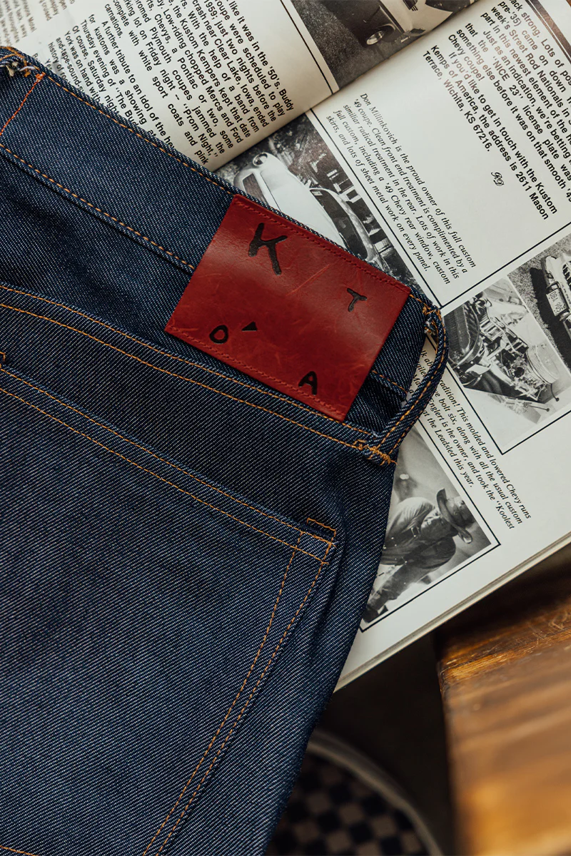 The Barrel Classic Straight Natural Slub Indigo - Raw 12.5oz Selvedge - Image 6
