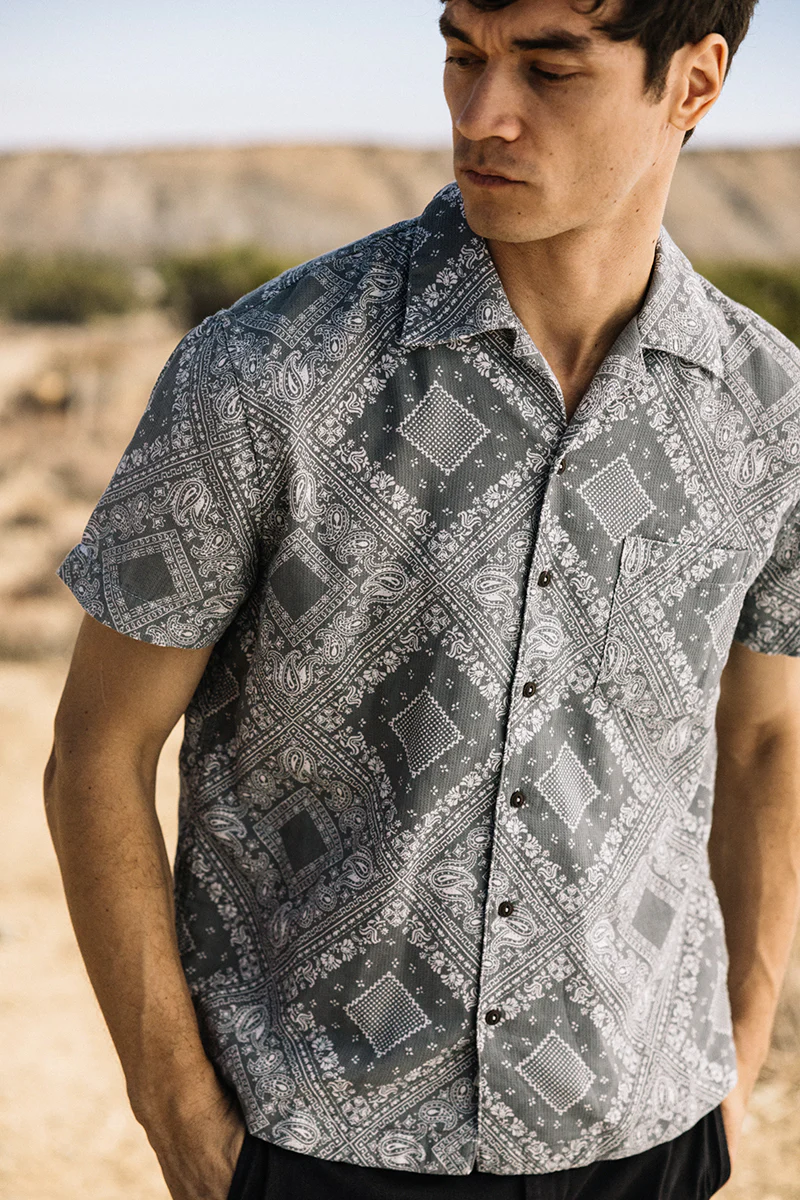 The Wrench Waffle Double Gauze Shirt - Gray Bandana - Image 4