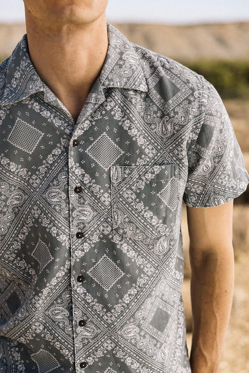 The Wrench Waffle Double Gauze Shirt - Gray Bandana - Image 6