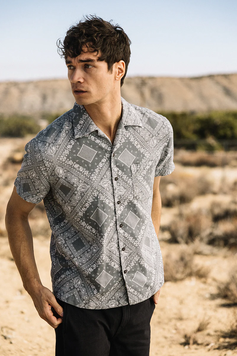 The Wrench Waffle Double Gauze Shirt - Gray Bandana - Image 7