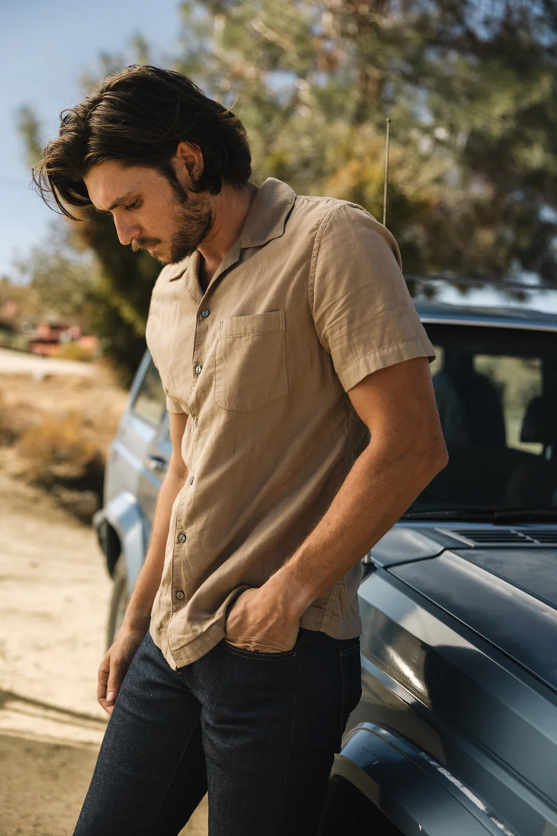 The Wrench Double Gauze Organic Cotton Shirt - Sand - Image 4