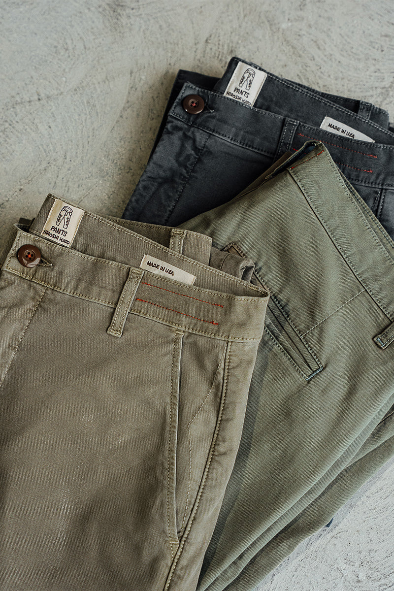 The Pipe Straight Oxford Chino - Moss - Image 6