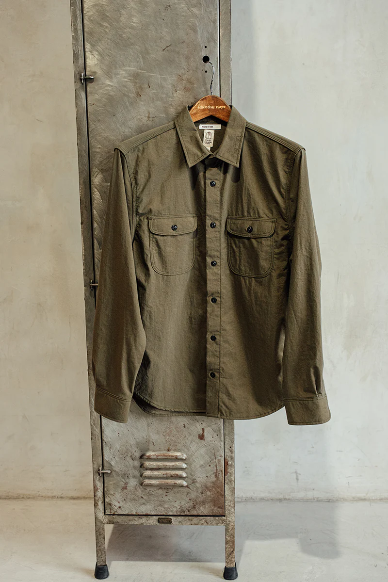 The Brace Shirt Oxford Water Repellent - Military Green - Image 6